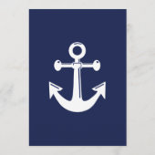 ネイビーブルー 航海 ウェディング メニュー オーダーメイド 招待状 (裏面)