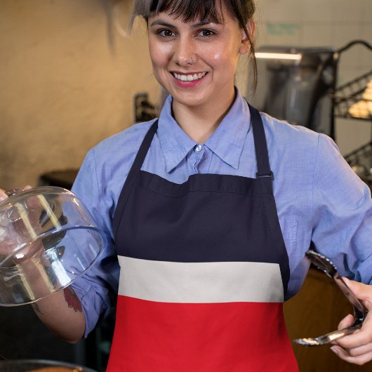 ネイビーブルー（赤） エプロン