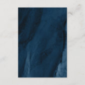 ネイビーブルー&金ゴールドウェディングレセプションエンクロージャカード エンクロージャーカード (裏面)