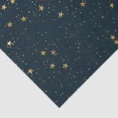 ネイビーブルー&金ゴールドスター |クリスマス 薄葉紙 (詳細)
