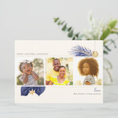 ネイビーブルー&金ゴールドビーチトロピカルグリーン3 – 写真 シーズンカード (スタンド正面)