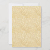 ネイビーブルー&金ゴールドボホフローラベビーシャワー 招待状 (裏面)