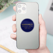 ネイビーブルー&金ゴールド数々の目的 シール (スマートフォン)