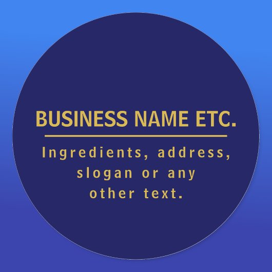 ネイビーブルー&金ゴールド数々の目的 ラウンドシール