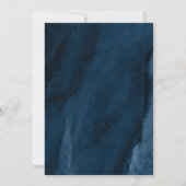 ネイビーブルー&金ゴールド書道ベビーシャワー 招待状 (裏面)