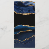 ネイビーブルー&金ゴールド結婚書道のメニュー メニュー (裏面)