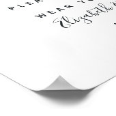 ネイビーブルー、金ゴールド&シルバーフローラ結婚の顔マスク ポスター (角)