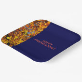 ネイビーブルー&離れシズンサンクスギビング ペーパープレート (傾斜あり)