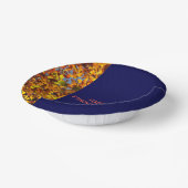 ネイビーブルー&離れシズンサンクスギビング ペーパーボウル (傾斜あり)