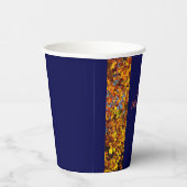 ネイビーブルー&離れシズンサンクスギビング 紙コップ (右)