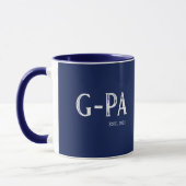 ネイビーブルー G-Pa 創立年 マグカップ (左)