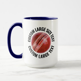 ネイビーブルー Large Text 15oz カスタムクリケット マグカップ