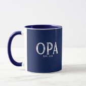 ネイビーブルー opa 創立年 マグカップ (左)
