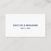 ネイビーブルー RSVP オンライン カジュアル 手書き エンクロージャーカード (裏面)