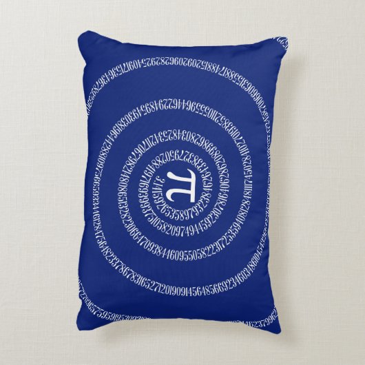 ネイビーブルーDecorの円周率の緩和曲線 アクセントクッション (裏面(縦))