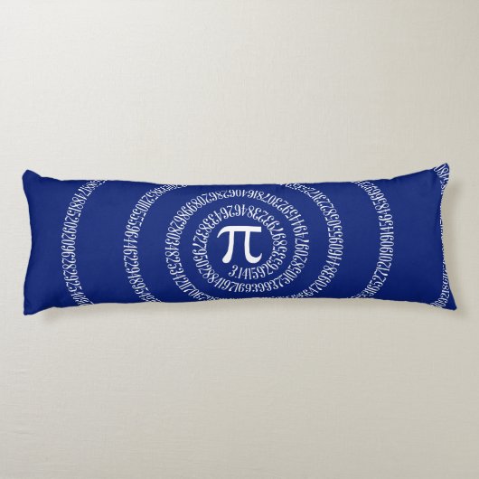 ネイビーブルーDecorの円周率の緩和曲線 ボディピロー (裏面)