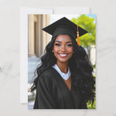 ネイビーブルーGRADフォトコラージュ卒業パーティー 招待状 (裏面)