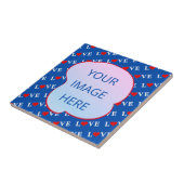 ネイビーブルーLOVEハート タイル (側面)