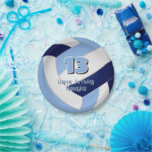 ネイビーブルーltブルーバレーボール子供の誕生日パーティー ペーパープレート (パーティー)