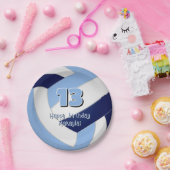 ネイビーブルーltブルーバレーボール子供の誕生日パーティー ペーパープレート (パーティー)