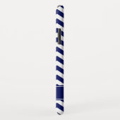 ネイビーブルーWhtシボロンジグザグザグ7Pネイビーネームモノグラム Case-Mate iPhoneケース (裏面/右)