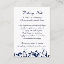 ネイビーブルーwishing well card