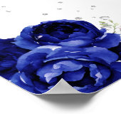 ネイビーブロンデヘアプリンセス誕生日ウェルカム ポスター (角)