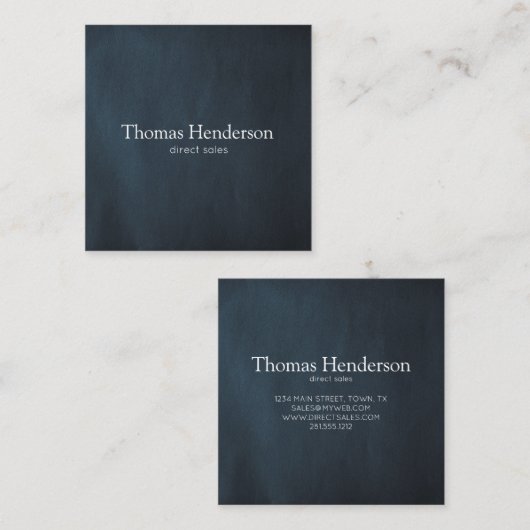 ネイビーブ男らしループロフェッショナル スクエア名刺 (正面/裏面)