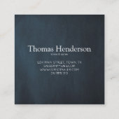 ネイビーブ男らしループロフェッショナル スクエア名刺 (裏面)