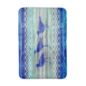 ネイビーブ素朴ルーコースタルデコールサンドパイ バスマット (正面縦)