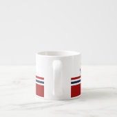 ネイビーブ航海のルーいかりブルーホワイトレッドストライプ エスプレッソカップ (裏面)