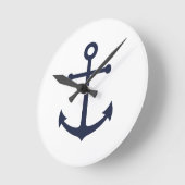 ネイビーブ航海のルーいかり ラウンド壁時計 (傾斜)