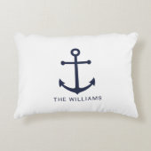 ネイビーブ航海のルーいかり&名前をカスタムする アクセントクッション (正面)
