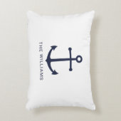 ネイビーブ航海のルーいかり&名前をカスタムする アクセントクッション (正面(垂直))