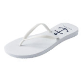 ネイビーブ航海のルーいかり&名前をカスタムする ビーチサンダル (アングル)