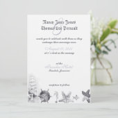 ネイビーブ航海のルー結婚式招待状 招待状 (スタンド正面)