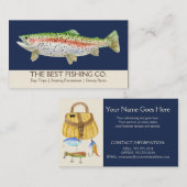 ネイビーブ航海のルー魚釣りガイドレイクチャーターボート 名刺 (正面/裏面)