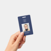 ネイビープロフェッショナル従業員事務所フォトID会社 バッジ (手持ち)