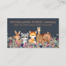 ネイビーベビーベアキツネラクーンラビットアルパカ 名刺