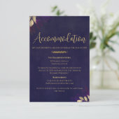 ネイビーベルベットラックス結婚ズアコモデーション&詳細 エンクロージャーカード (スタンド正面)