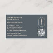 ネイビーベージュフェザー作家トランスモバイル公証人 名刺 (裏面)