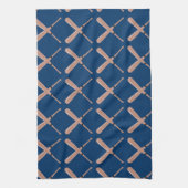 ネイビーベースボールこうもり キッチンタオル (縦)