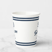 ネイビーベースボールクカスタムラブ選手番号&チーム名 紙コップ (左)