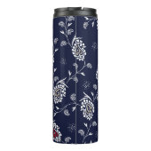 ネイビーペイズリーエレガント：パターンデザイン。 タンブラー (裏面)