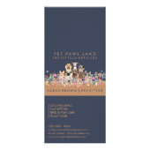 ネイビーペットレポートかわいい犬を搭乗 ラックカード (裏面)