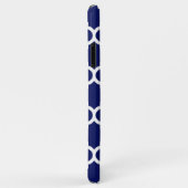 ネイビーホットモロッコラズベリー3イニシャルモノグラム Case-Mate iPhoneケース (裏面/右)