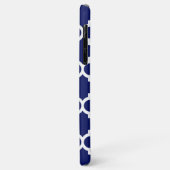 ネイビーホットモロッコラズベリー3イニシャルモノグラム Case-Mate iPhoneケース (裏面/左)