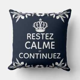 ネイビーホワイトオフランスのブ保イのブ運リの枝 クッション