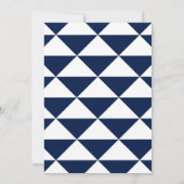 ネイビーホワイトグラードパーティーはっきりした卒業 招待状 (裏面)