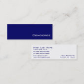 ネイビーホワイトコンシェルジュ名刺 スキニー名刺 (正面/裏面)